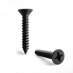 100 Small Screws (3.0x14 Mm, Countersunk, Black)