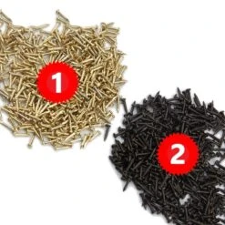 2 Bags With Micro Nails (600 Pcs, 1x8 Mm, Color: Gold)