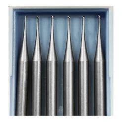6 HSS Mini Milling Cutters, 1.0x40 Mm (ball Nose Only)