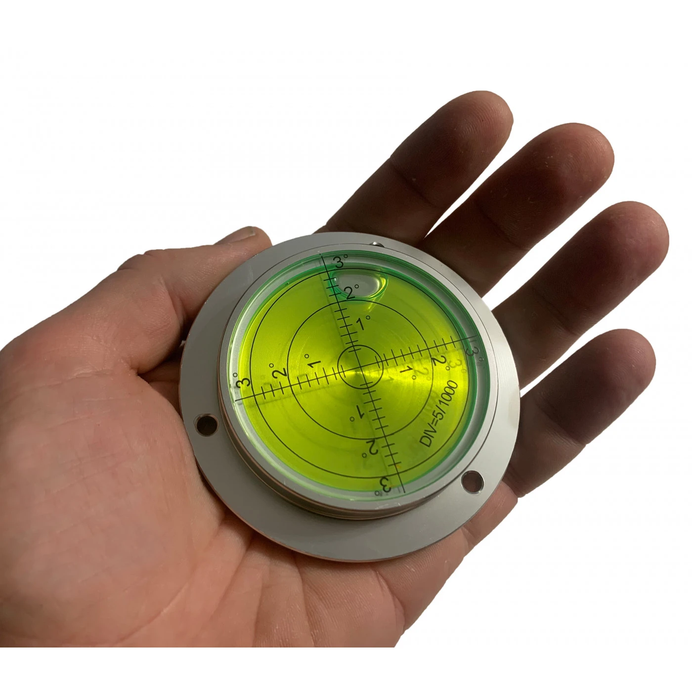 Big Round Bubble Level With Aluminum Case (80x62x15 Mm, Silver) 2 Big Round Bubble Level With Aluminum Case (80x62x15 Mm, Silver) - Image 2