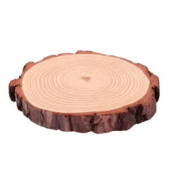 Big Wooden Tree Disc With Bark (28-30 Cm Diameter, 2 Cm Thickness)