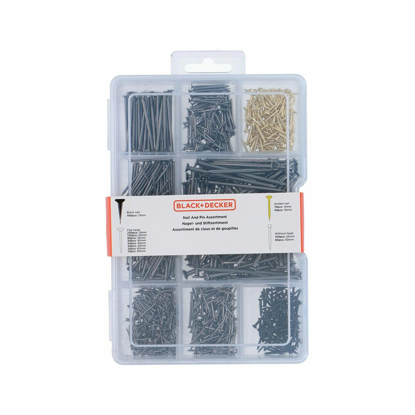Black And Decker Nail And Pin Assortment Set (975 Pieces) 1 Black And Decker Nail And Pin Assortment Set (975 Pieces)