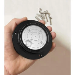 Extra Big Round Bubble Level With Metal Case (100x75x20 Mm, Black)