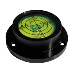 Round Bubble Level With Aluminum Case (40x30x13 Mm, Black)