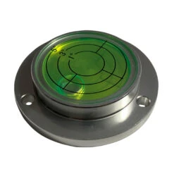 Round Bubble Level With Aluminum Case (55x40x12 Mm, Silver)