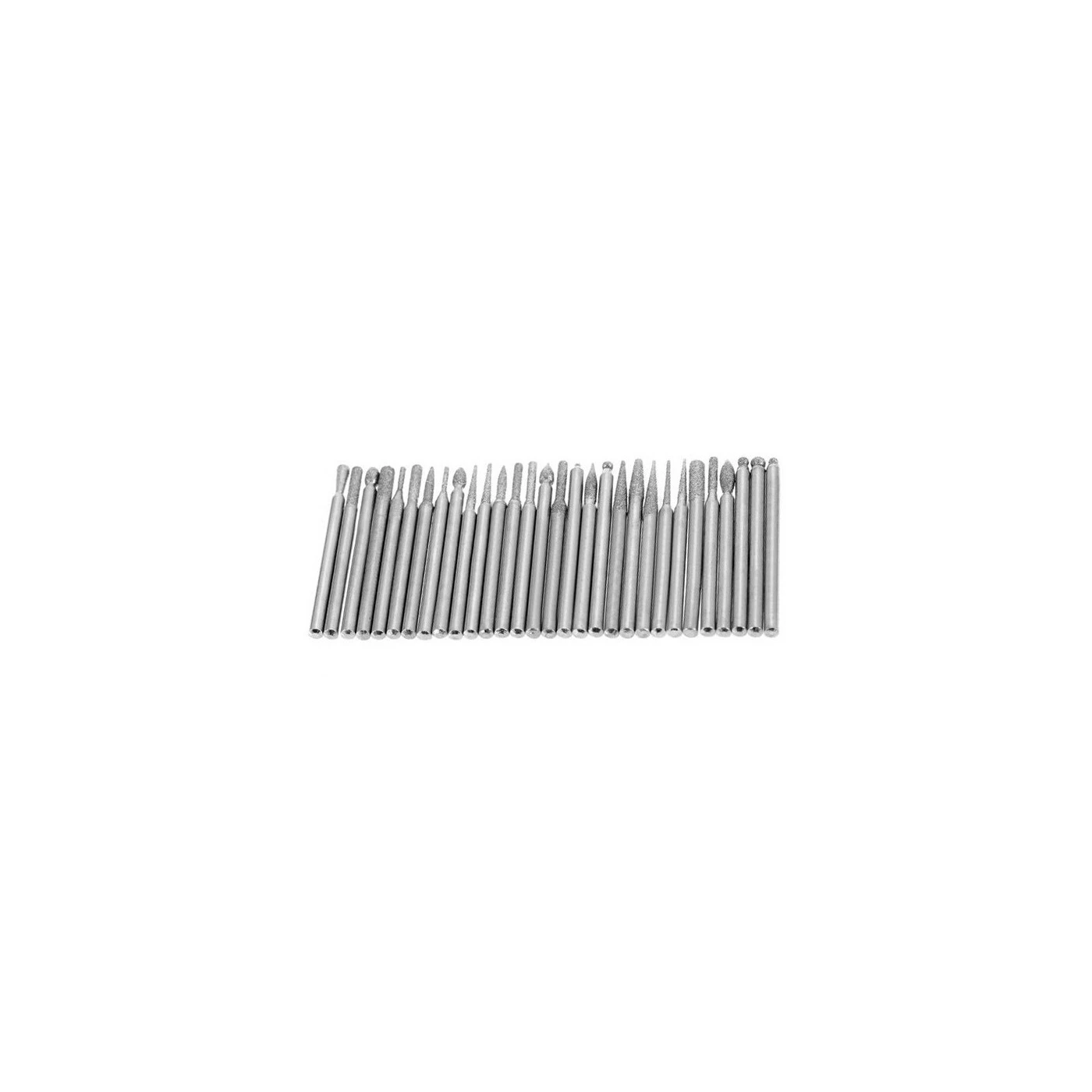 Set Diamond Grinding Burrs (30 Pieces, 2.35 Mm Shaft) 1 Set Diamond Grinding Burrs (30 Pieces, 2.35 Mm Shaft)