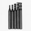Set HSS Milling Cutters, 4 Flutes (5 Pcs: 2-6 Mm)