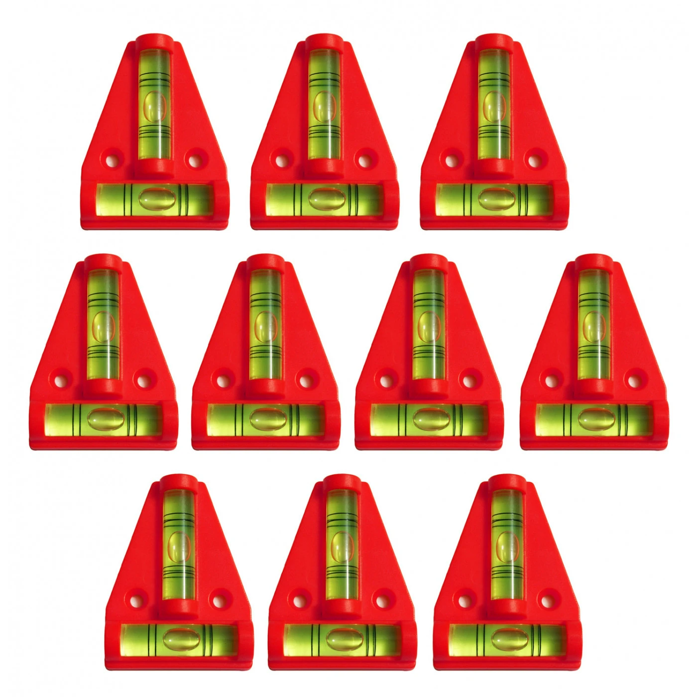 Set Of 10 Cross Levels With Screw Holes (red) 1 Set Of 10 Cross Levels With Screw Holes (red)
