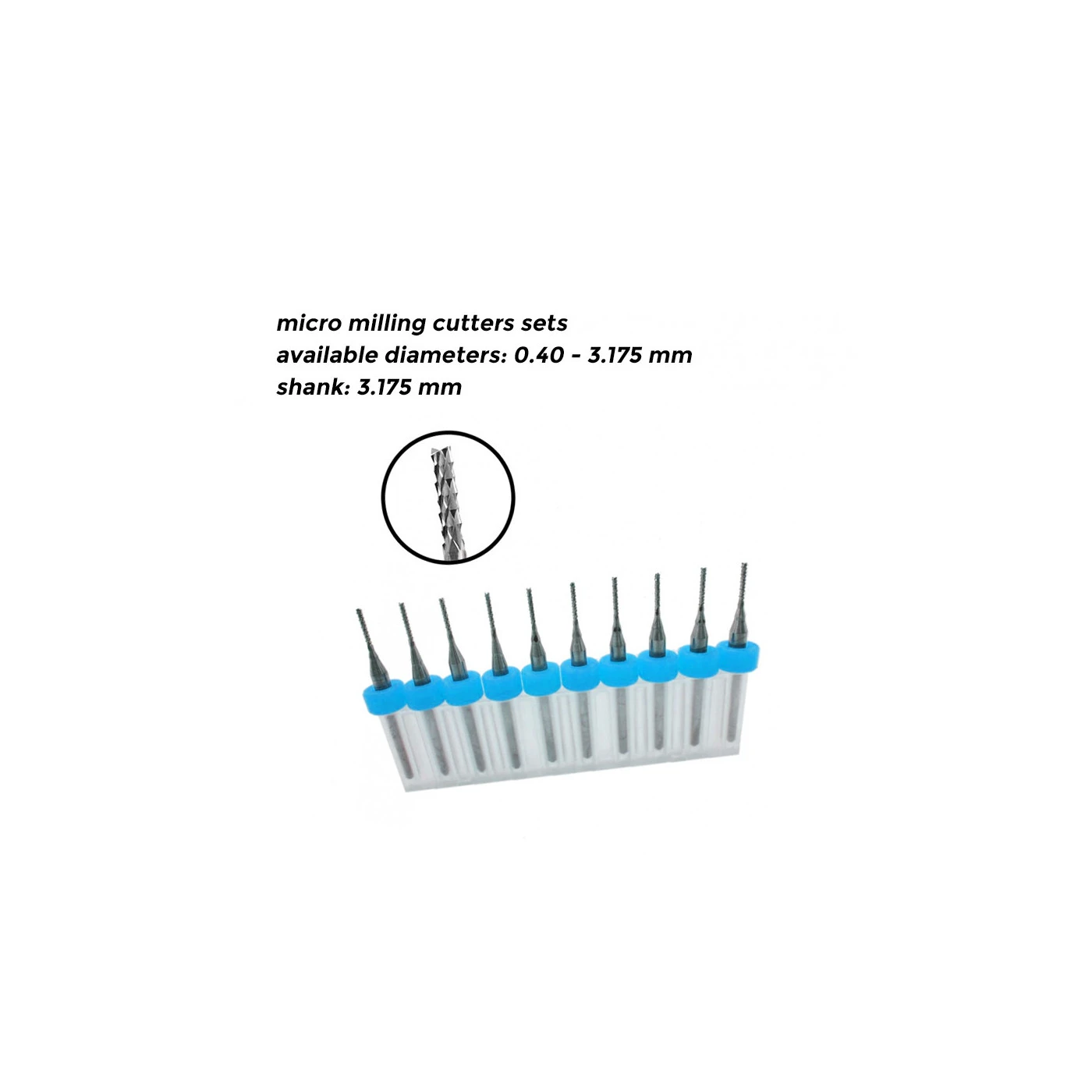 Set Of 10 Micro Milling Cutters (2.00 Mm) 2 Set Of 10 Micro Milling Cutters (2.00 Mm) - Image 2