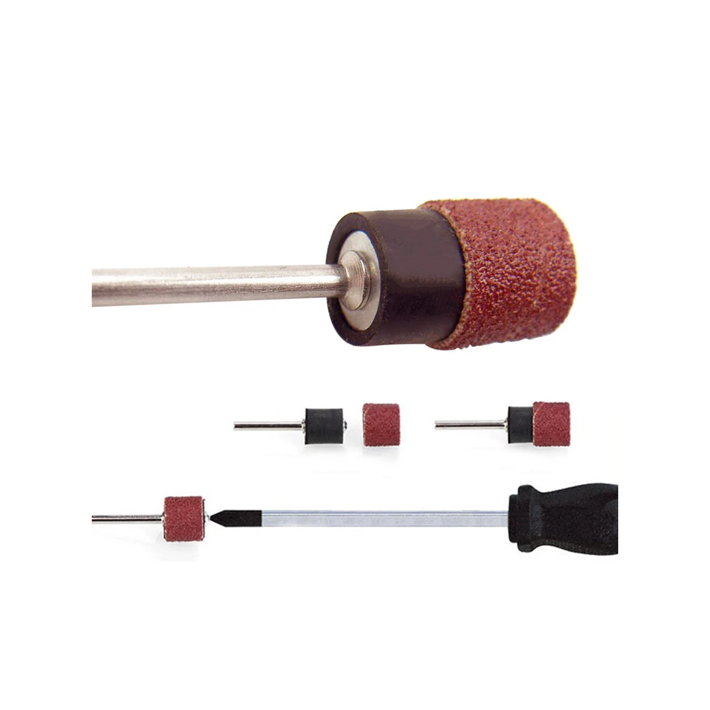 Set Of 100 Sanding Belts, 240 Grit, With 2 Mandrels 1 Set Of 100 Sanding Belts, 240 Grit, With 2 Mandrels