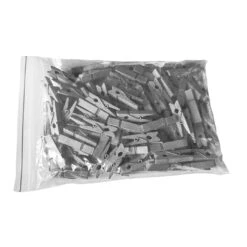 Set Of 100 Small Clothes Pins From Wood (35 Mm, Gray)
