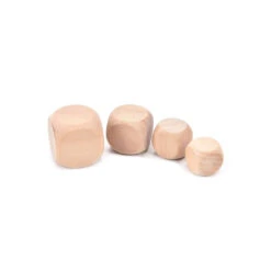 Set Of 100 Wooden Cubes (dice), Size: Medium (16 Mm)