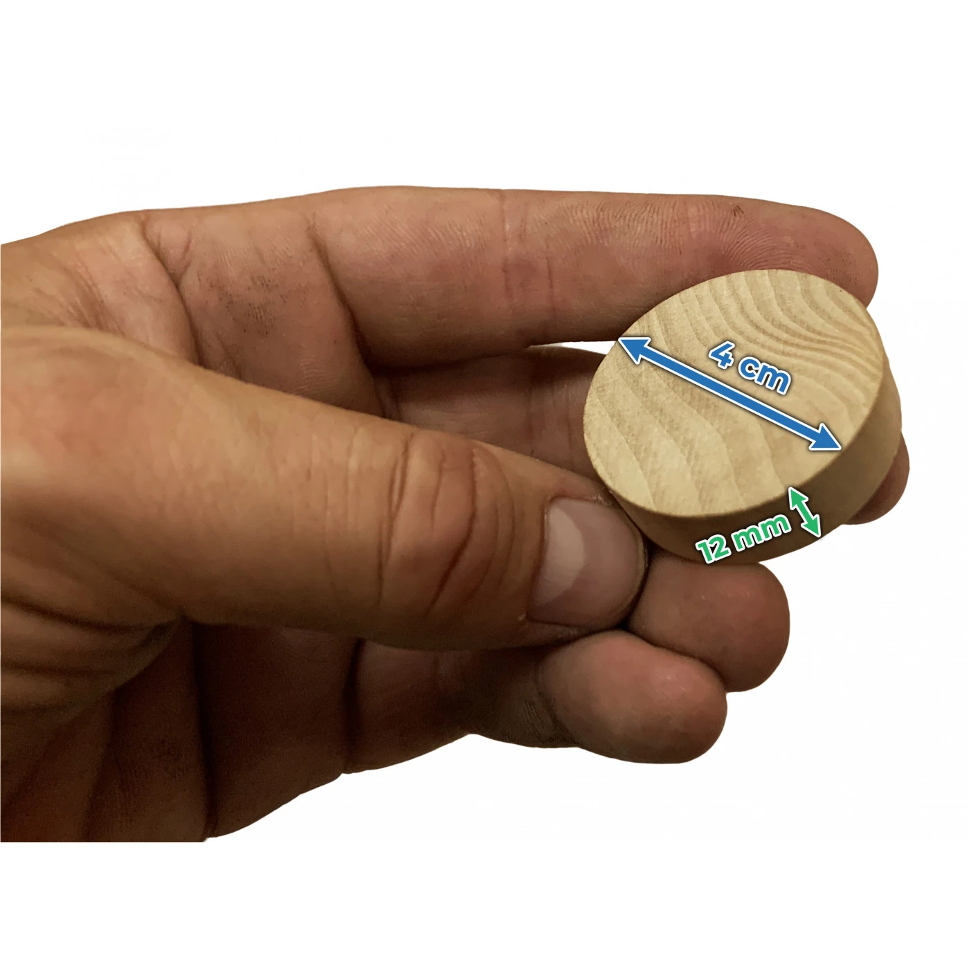 Set Of 100 Wooden Discs (dia: 4 Cm, Thickness: 12 Mm, Schima Wood) 2 Set Of 100 Wooden Discs (dia: 4 Cm, Thickness: 12 Mm, Schima Wood) - Image 2