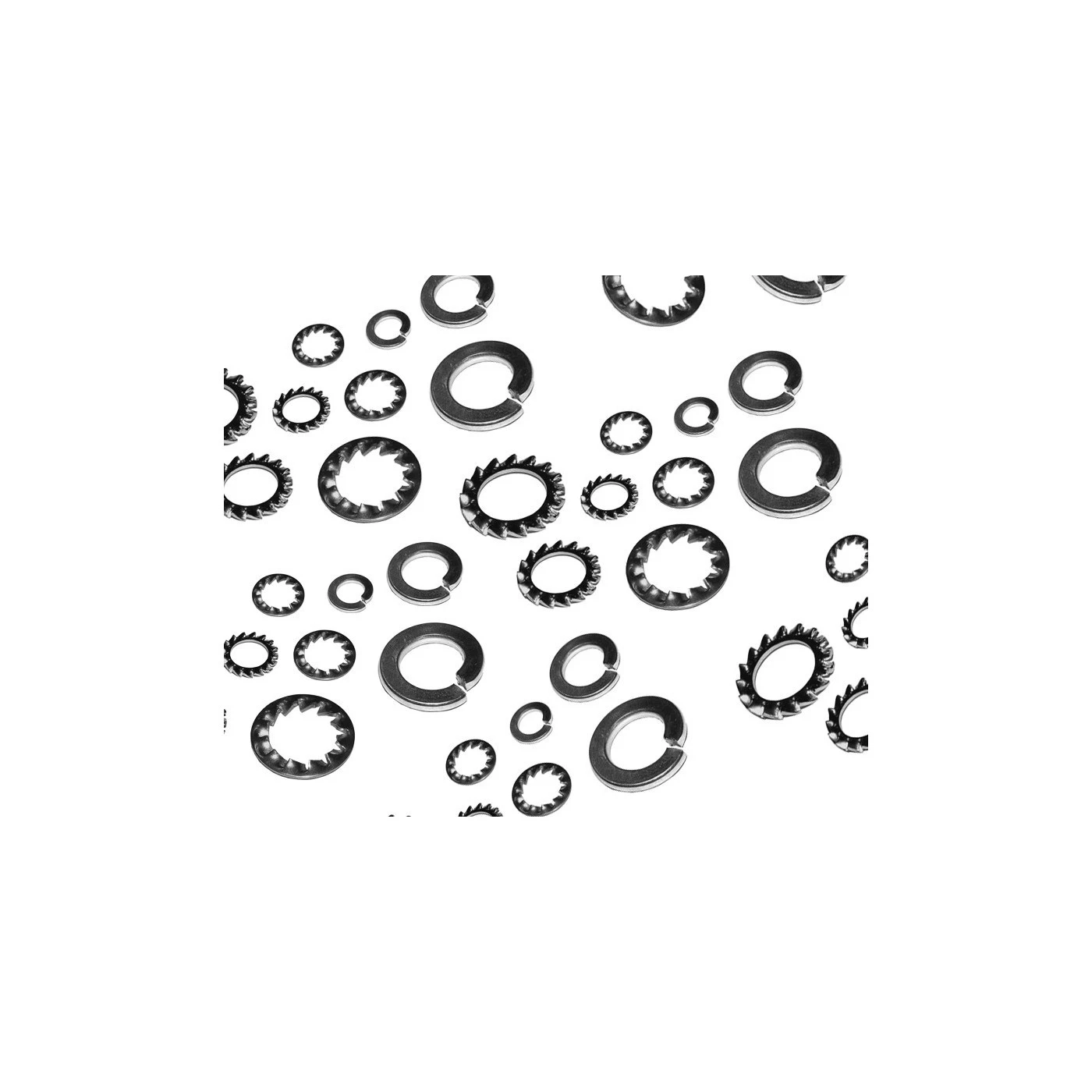 Set Of 1440 Spring Washers (smooth And Serrated) 1 Set Of 1440 Spring Washers (smooth And Serrated)