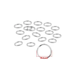 Set Of 180 Key Rings (30 Mm, Nickel Plated)