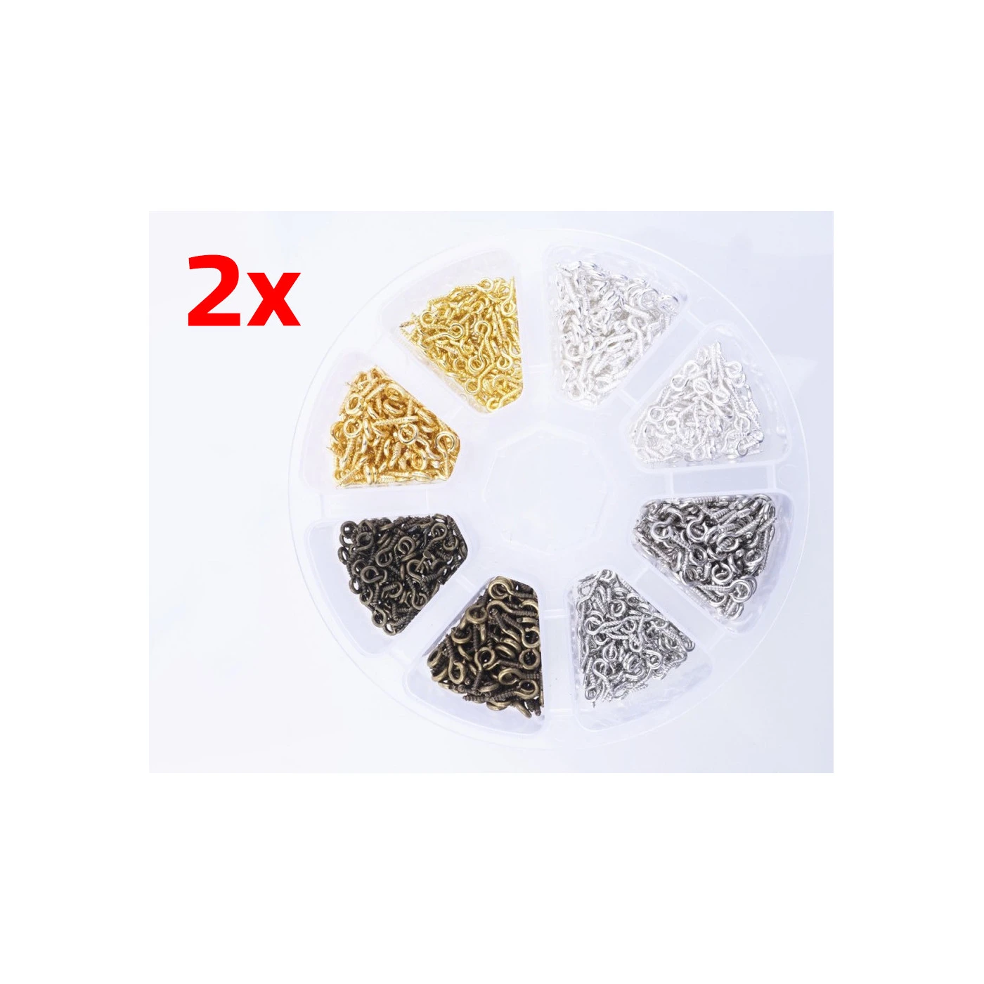 Set Of 2 Packs Mini Screws With Eye (1600 Pcs Total) 2 Set Of 2 Packs Mini Screws With Eye (1600 Pcs Total) - Image 2