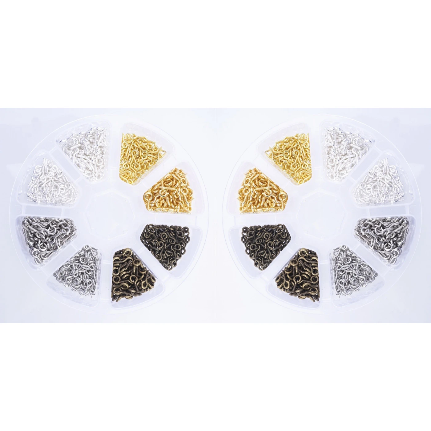 Set Of 2 Packs Mini Screws With Eye (1600 Pcs Total) 1 Set Of 2 Packs Mini Screws With Eye (1600 Pcs Total)