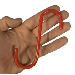 Set Of 20 Metal S-hooks (12 Cm, Isolated, Red)