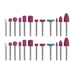 Set Of 24 Small Grinding Burrs For All Drilling- And Milling Machines (3 Mm Shaft)