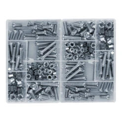 Set Of 250 Pieces Bolts And Nuts In 2 Boxes