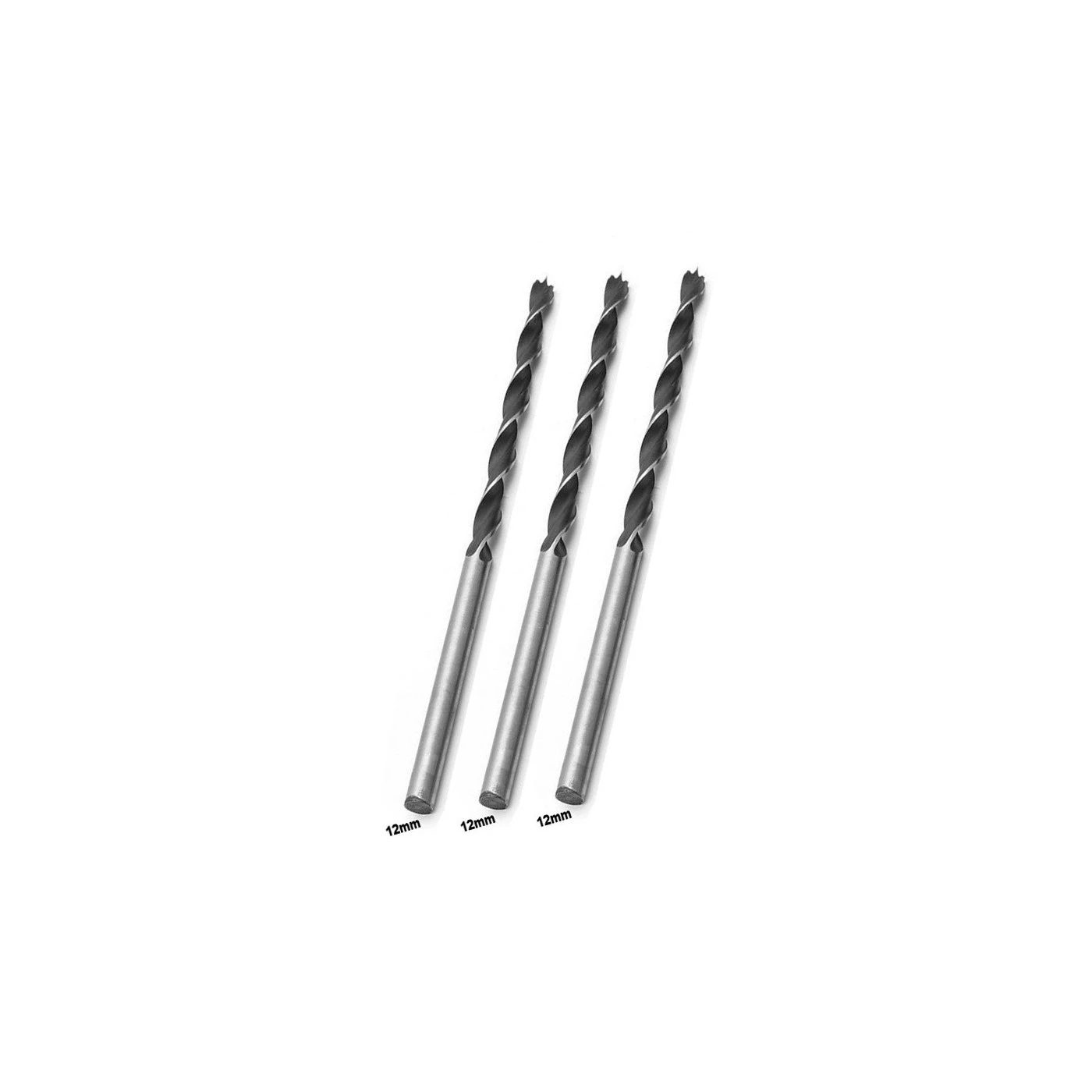 Set Of 3 Extra Long Wood Drill Bits (12x300 Mm) 1 Set Of 3 Extra Long Wood Drill Bits (12x300 Mm)