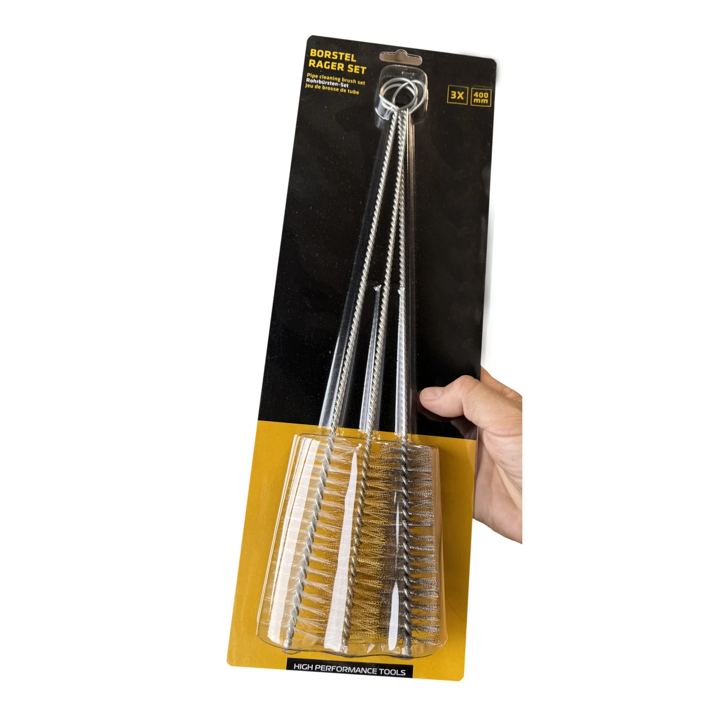 Set Of 3 Long Brushes (for Cleaning Pipes, Chains, Parts) 1 Set Of 3 Long Brushes (for Cleaning Pipes, Chains, Parts)
