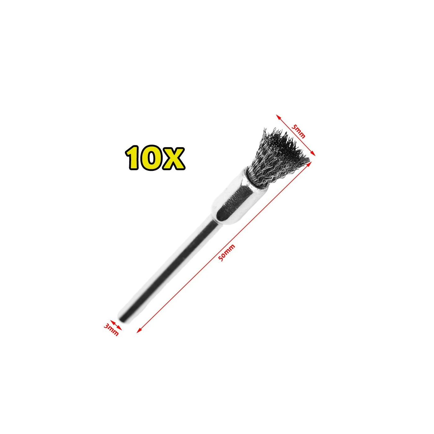 Set Of 30 Metal Wire Brushes (brass), Cylinder, 3.175 Mm 2 Set Of 30 Metal Wire Brushes (brass), Cylinder, 3.175 Mm - Image 2