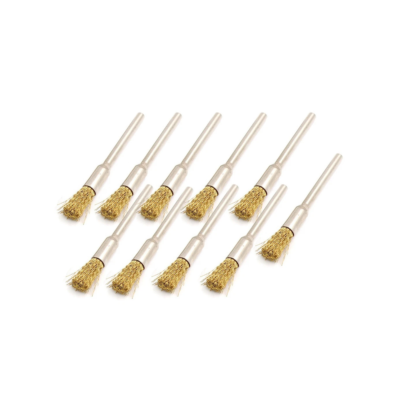 Set Of 30 Metal Wire Brushes (brass), Cylinder, 3.175 Mm 1 Set Of 30 Metal Wire Brushes (brass), Cylinder, 3.175 Mm