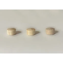 Set Of 30 Wooden Buttons, Caps (10x15 Mm, Ash Wood)
