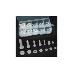 Set Of 300 Nylon Bolts, Nuts And Washers (white And Black) -Wood Tools And Deco set of 300 nylon bolts nuts and washers white and black 3