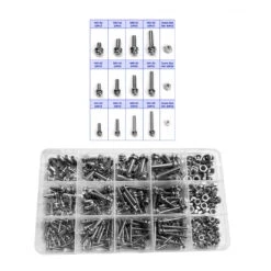 Set Of 360 Bolts, Nuts And Washers (crosshead, M3, M4, M5)