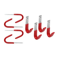 Set Of 4 Universal Wall Hooks (metal And Rubber)