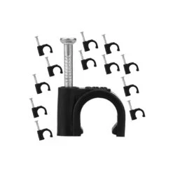 Set Of 400 Black Cable Clips (for 8 Mm Cable)