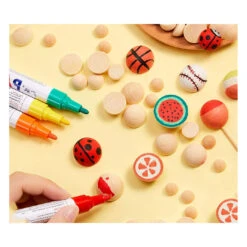 Set Of 400 Hemispheres (dia: 15 Mm, Thickness: 7.5 Mm, Schima Wood) -Wood Tools And Deco set of 400 hemispheres dia 15 mm thickness 75 mm schima wood 2