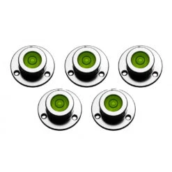 Set Of 5 Round Bubble Levels With Metal Shell