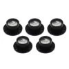 Set Of 5 Round Bubble Levels With Metal Shell (black)