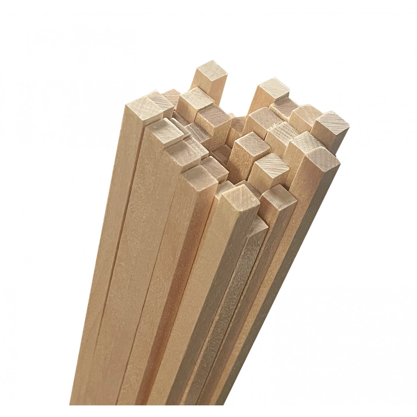 Set Of 50 Wooden Sticks (square, 5x5 Mm, 60 Cm Length, Birch Wood) 1 Set Of 50 Wooden Sticks (square, 5x5 Mm, 60 Cm Length, Birch Wood)