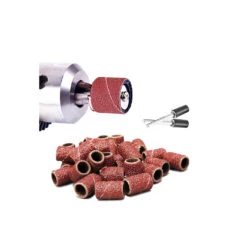 Set Of 60 Sanding Bands 8 Mm, Grit 80-600 With 2 Rods