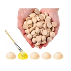 Set Of 600 Hemispheres (dia: 12 Mm, Thickness: 6 Mm, Schima Wood) 7 Set Of 600 Hemispheres (dia: 12 Mm, Thickness: 6 Mm, Schima Wood) -Wood Tools And Deco set of 600 hemispheres dia 12 mm thickness 6 mm schima wood 3