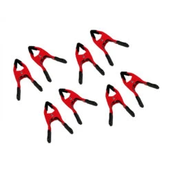 Set Of 8 Clamps (4 Inch, Red)