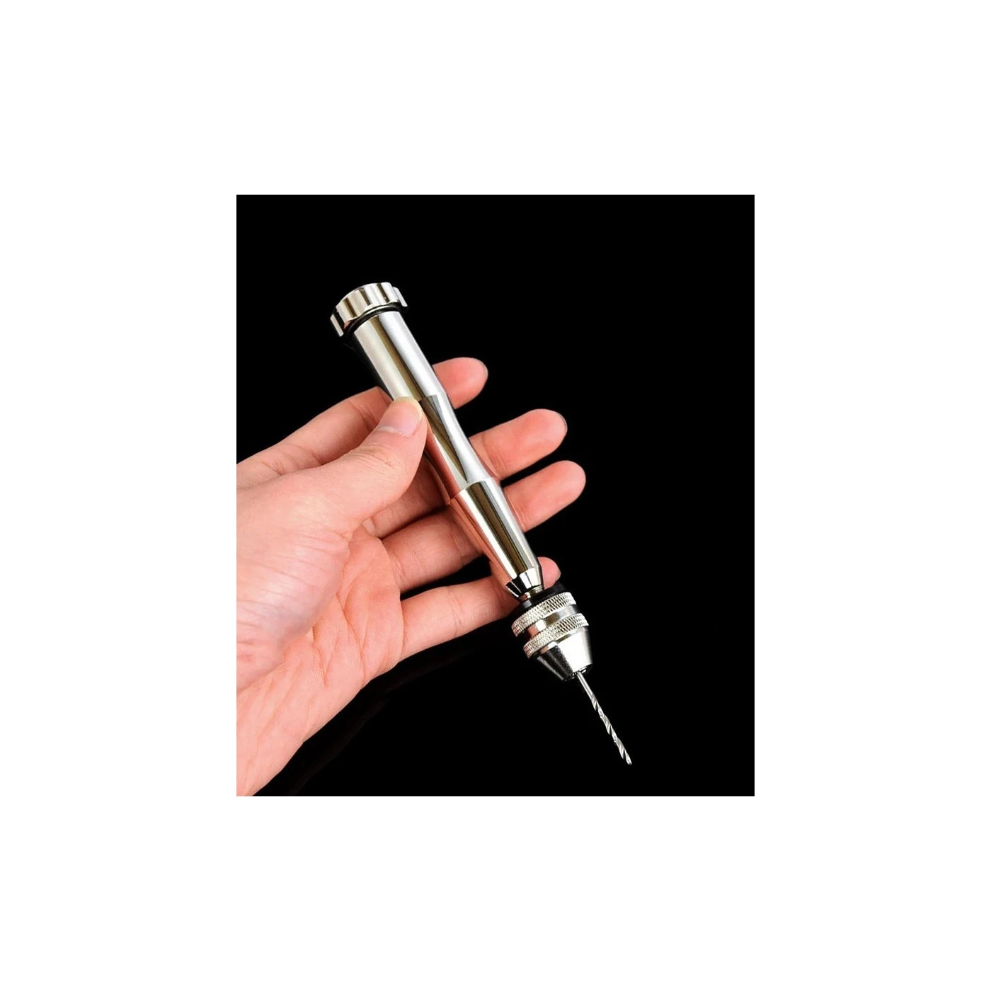Solid Hand Drill, Silver With 10 Drill Bits 2 Solid Hand Drill, Silver With 10 Drill Bits - Image 2